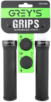 Грипси керма Grey's з гумовим покриттям 2 шт. 130 мм Чорний (GR17400)