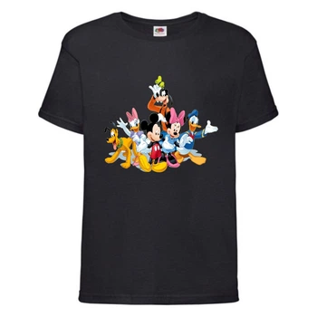 Футболка детская Микки Маус 003 (Mickey Mouse) черная (MMS blc 003) 128 см