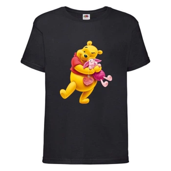 Футболка дитяча Вінні Пух 011 (Winnie Pooh) чорна (WIP blc 011) 152 см