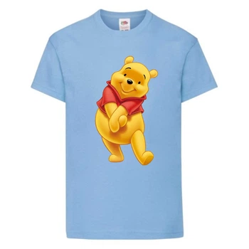Футболка детская Винни Пух 016 (Winnie Pooh) голубая (WIP lbl 016) 104 см