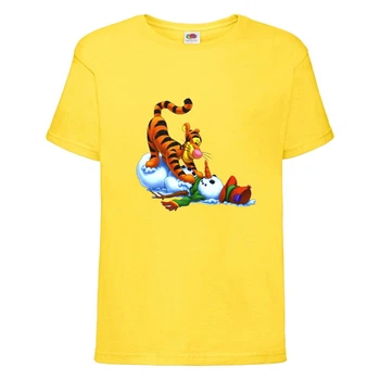 Футболка детская Винни Пух 005 (Winnie Pooh) желтая (WIP yel 005) 128 см