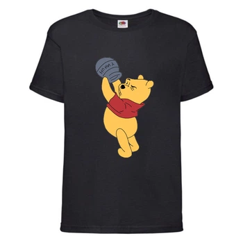 Футболка детская Винни Пух 003 (Winnie Pooh) черная (WIP blc 003) 104 см