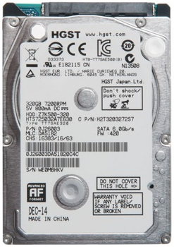Б/У Жесткий диск 2.5 HGST 320Gb Z7K500-320