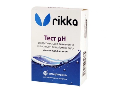 Тест Rikka pH 5.0-9.0 на 50 измерений на кислотность в аквариуме