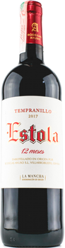 Вино Estola 12 Месес Темпранильо Estola D.O. La Mancha красное сухое 13% 0.75 л (8410479510238)