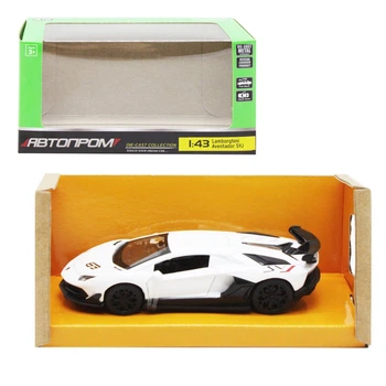 Машинка металлическая Lamborghini Aventador SVJ, белая MiC 4338