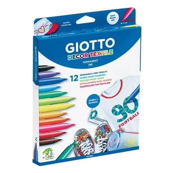 Набор фломастеров Giotto Decor Textile для декорирования текстиля, 12 цветов (8000825495106)