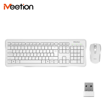 Беспроводная клавиатура и мышка набор Combo MeeTion Wireless 2.4G MT-C4120 |RU/EN раскладки|. White