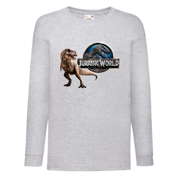 Лонгслив реглан Парк Юрского Периода 005 (Jurassic Park) серый (JPK gry 005) 140 см