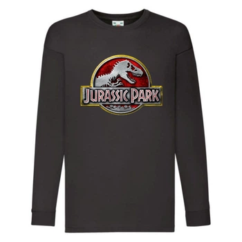 Лонгслив реглан Парк Юрского Периода 007 (Jurassic Park) черный (JPK blc 007) 116 см