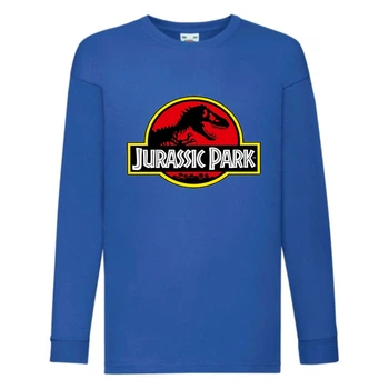 Лонгслив реглан Парк Юрского Периода 006 (Jurassic Park) синий (JPK blu 006) 104 см