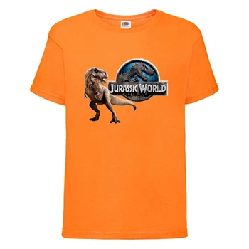 Футболка детская Парк Юрского Периода 005 (Jurassic Park) оранжевая (JPK orn 005) 152 см