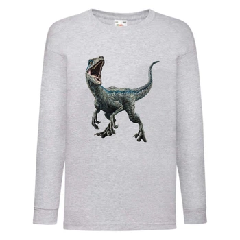 Лонгслив реглан Парк Юрского Периода 003 (Jurassic Park) серый (JPK gry 003) 164 см