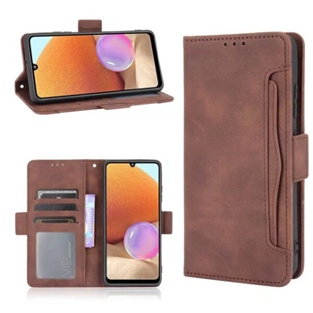 Чехол-книжка с кармашками Deexe Wallet Stand для Samsung Galaxy A32 (А325) - Brown