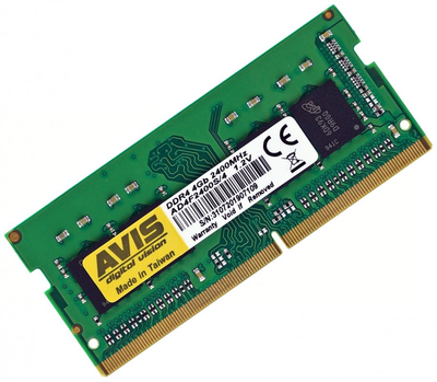 Оперативная память для ноутбука DDR4-2400 4Gb SODIMM PC4-19200 AVIS AD4F2400S/4 4096MB (770008604)