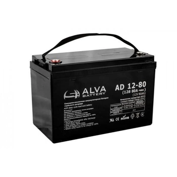 Аккумулятор свинцовый ALVA battery AD12-80