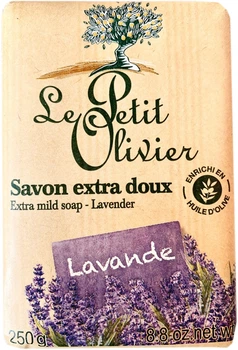 Екстраніжне мило Le Petit Olivier 100% vegetal oils soap Лаванда 250 г (3549620005509)