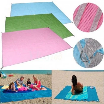 Килимок підстилка для пікніка або моря АНТИ-ПІСОК Sand Free Mat 200x200 мм Рожевий ORIGINAL (IM 46596)