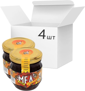 Упаковка меда натурального Мед Поділля Гречишный 250 г х 4 шт (4820096060131)