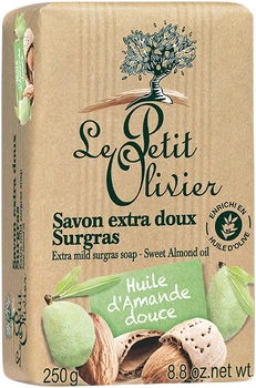 Екстраніжне мило Le Petit Olivier 100% vegetal oils soap Олія солодкого мигдалю 250 г (3549620005608)