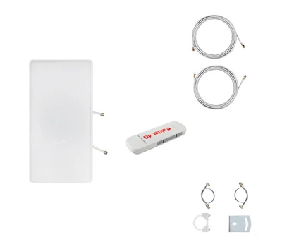 Mimo антенна 3G/4G LTE 2*24 дБи + 10 метров кабеля + пигтейлы + USB Huawei E3372