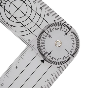 Гониометр линейка ETOPOO для измерения подвижности суставов 380 мм 360°