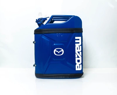 Подарок для мужчин Канистра-бар 20 л с маркой авто Mazda Синяя + 2 стакана в подарок Shop Monkeys (KA-Mazda-4913)