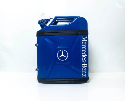 Подарок для мужчин Канистра-бар 20 л с маркой авто Mercedes-Benz Синяя + 2 стакана в подарок Shop Monkeys (KA-Mercedes-Benz-4914)
