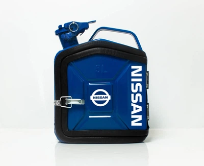 Подарок для мужчин Канистра-бар 5 л с маркой авто Nissan Синяя + 2 стакана в подарок Shop Monkeys (KA-Nissan-4216)