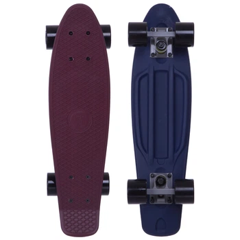 Скейтборд пластиковый Penny RUBBER SOFT TWIN FISH 22in двухцветная дека (бордовый-т.синий) (SK-410-5)