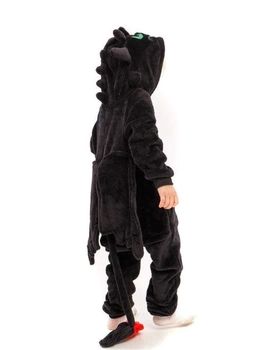 Пижама Кигуруми детская BearWear Беззубик (Как приручить Дракона) на молнии Черный (K0W1-0139)