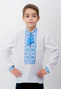 Дитяча вишиванка Vyshyvanka 110 Біла 4413