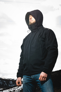 Тактическая куртка Tactic Urban Black Софт Шелл XL