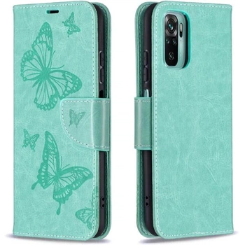 Чехол-книжка с рисунком UniCase Butterfly Pattern для Xiaomi Redmi Note 10 / Note 10s / Poco M5s - Cyan