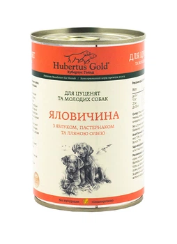 Консервированный корм Hubertus Gold для щенков с говядиной 400 г
