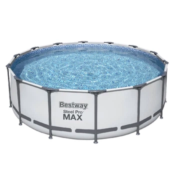 Круглый каркасный бассейн Bestway 5612X (427х122 см) с картриджным фильтром, тентом и лестницей