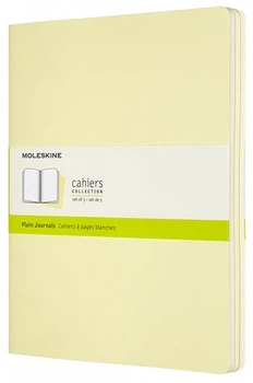 Набір зошитів Moleskine Cahier великий 19 х 25 см нелінований ніжний жовтий