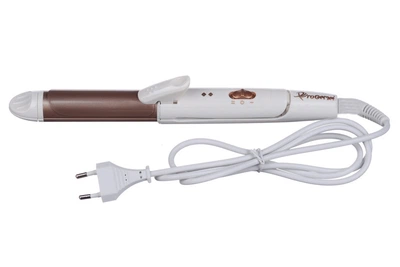 Плойка для волосся та праска випрямляч 2 в 1 Gemei GM 2961 Pro Straight and Curly 30 Вт щипці для завивки в локони та кучері та випрямлення волосся терморегулятор на 2 режими Білий