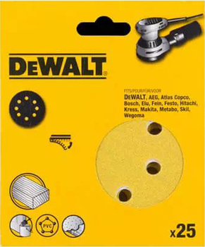 Шліфувальний круг самоклейний DeWalt 125 мм P240 25 шт. (DT3117XM)