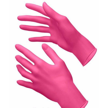 Перчатки Нитриловые Неопудренные MERCATOR MEDICAL Розовые M (100 шт)