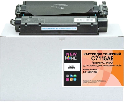 Картридж NewTone для HP LJ 1200/1220 аналог C7115A Black (C7115AE)