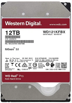 Жесткий диск Western Digital Red Pro NAS 12TB 7200rpm 256MB WD121KFBX 3.5 SATA III