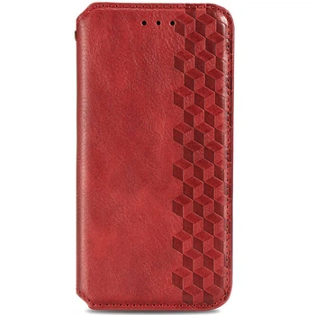 Кожаный чехол-книжка GETMAN Cubic (PU) для Samsung Galaxy A52 4G / A52 5G / A52s Красный