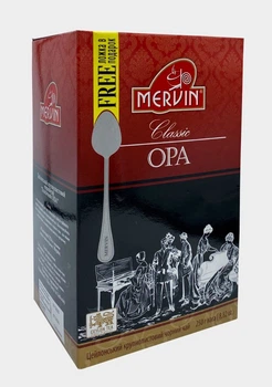 Чай Mervin Чорный " ОПА " (Ложка в подарок) 250г