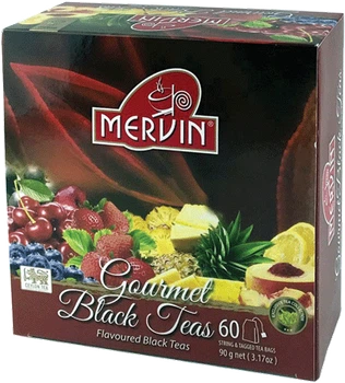 Чай Mervin Чорний " Ассорті " 60пакетів