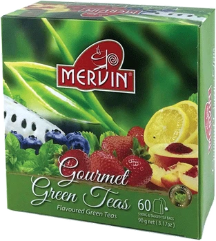 Чай Mervin Зелений " Ассорті " 60пакетів