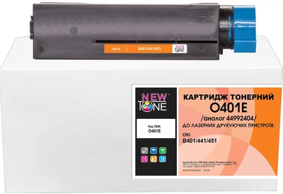Картридж NewTone для OKI B401/441/451 аналог 44992404 Black (O401E)