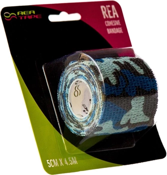 Бинт эластичный REA TAPE Cohesive Bandage 5 см х 4.5 м Камуфляж голубой (REA-Band-camobl)