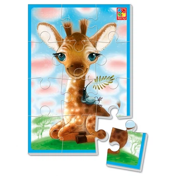 Мягкие пазлы Vladi Toys А5 "Жирафчик" VT1103-59 рус