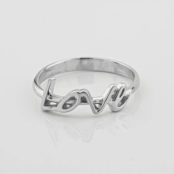 Срібний перстень LOVE 111100-4 Діамант, 17 размер